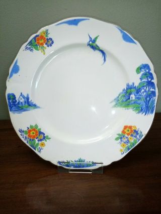 Alfred Meakin Harmony Shape Bluebird Design 25cm Plate Vintage/antique