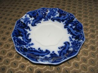 Grindley Argyle Flow Blue Cup and Saucer 1800s 2