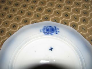 Grindley Argyle Flow Blue Cup and Saucer 1800s 3
