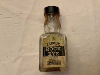 1 Vintage Leroux Rock And Rye Liqueur 2 B&b Bottles