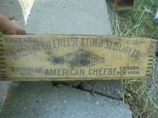 Vintage Brodhead Wood Cheese Box