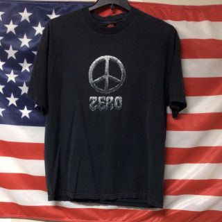 Vintage Zero Skate T - Shirt Black Xl Skull Pre - Owned.