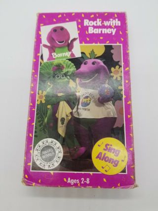 Barney Rock With Barney Vhs 1991 Vintage Oop Release