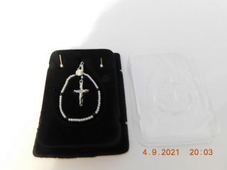 Franklin Princess Diana Miniature Rosary/earrings For Fm Diana Vinyl Doll