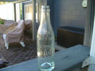 Antique Mceldowney Bros.  El Bro 7 Oz Light Green Soda Bottle Altoona Pa.