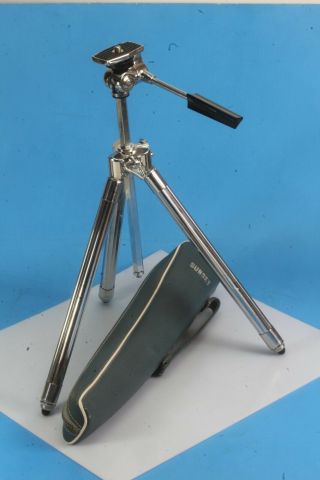 Vintage Sunset Travel Telescoping Tripod Stand W/ Case.  11 " Up To 42 ".