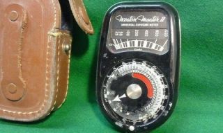 Vintage Weston Master Ii Universal Exposure Meter Model 735 With Leather Case