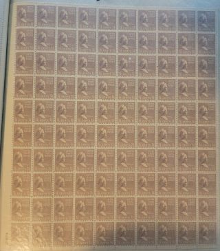 Scott 805 Martha Washington Full Sheet Of Stamps ( (100 Stamps) - Mnh