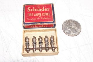 Antique Package Schrader Tire Valve Cores Old Vintage Car Auto Automobile Stem