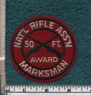 Nra National Rifle Association Old 50 Foot Award - Marksman - 3 " Round Patch
