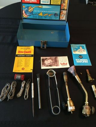 Vintage Bernzomatic Torch Propane Kit,  No Tank,  Model Tx - 25,  2 Torches