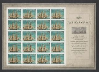 2012 Us Forever 4703a Uss Constitution War Of 1812 Imperf Sheet Pane Of 20 Ndc