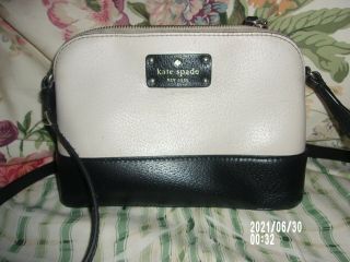 Kate Spade Vintage Small Black And White Leather Purse