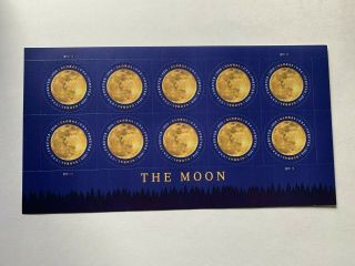 " The Moon " Global Stamp,  Sheet Of 10,  2016 Forever,  Scott 5058,  Usps 589200