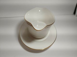 NORITAKE Momentum 7734 Fine China Gravy Boat With Attached Plate 2