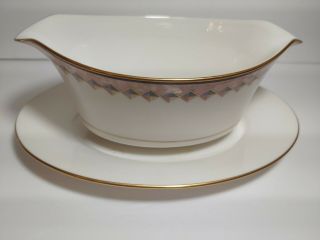 NORITAKE Momentum 7734 Fine China Gravy Boat With Attached Plate 3