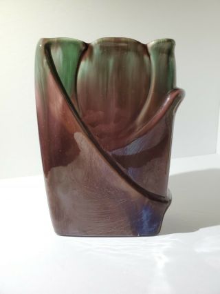 Vintage Mid Century Green - Brown Royal Haeger Vase R651