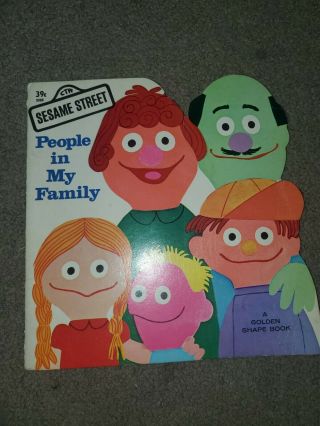 Vintage Sesame Street People In My Family Golden Shape Book 1971