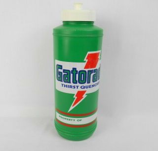 Vintage 80s 90s Gatorade Green 10” Squeeze Water Bottle 32oz