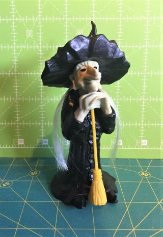 1979 Vintage Halloween Wilton Wacky Witch Cake Topper W/ Removable Broom