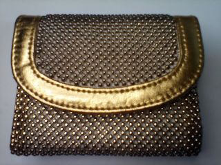 Vintage Silver And Gold Tone Evening Wallet Purse By Whiting & Davis