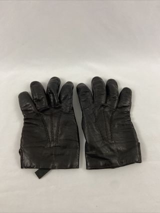 Vtg Gates Men Dark Brown Cashmere Inside Lambskin Leather Sz Xl 10.  5 - 11 Gloves