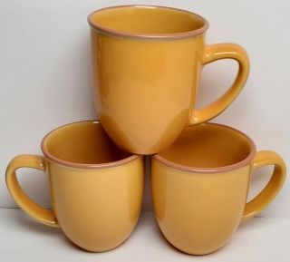 Bobby Flay Plancha Stoneware Yellow Mustard Gold Mugs Set Of 3 Food Network
