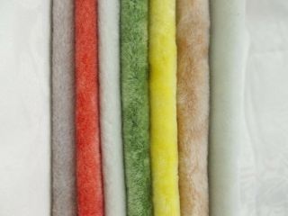 7 Colors Vintage Long Pile Miniature Mini Bear Thick Velvet Rayon Fur Fabric 9x9