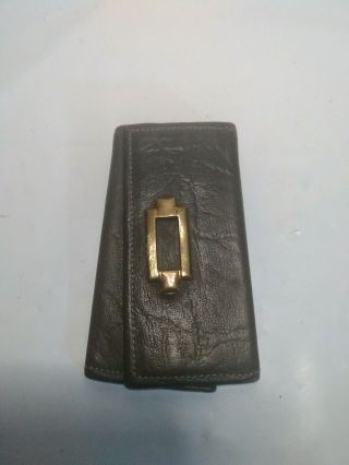Vintage Leather 4 - Key Chain Ring Card Holder Pouch Case