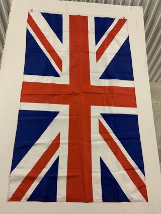 Vintage Poly UK UNION JACK flag 5’ X 3’ 2
