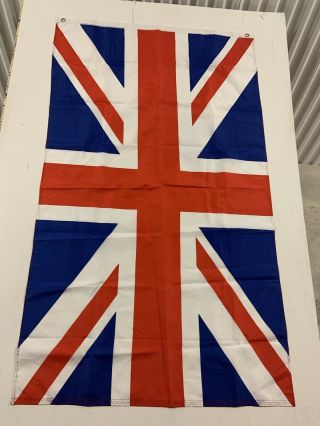 Vintage Poly UK UNION JACK flag 5’ X 3’ 3