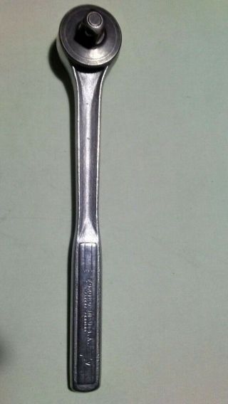 Vintage Craftsman 1/2 " Drive V Series Socket Wrench Ratchet With Thumb Turn.