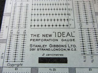 Antique Stanley Gibbons Ideal Perforation Guide