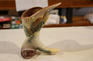 Hull Parchment And Pine Boot Vase