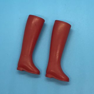 Vintage Francie Skipper Red Knee Rain Boots Squishy Japan