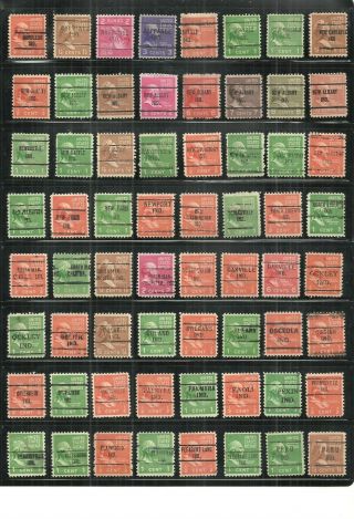 64 Different Indiana Precancels - All From Prexie Issue - Napoleon To Peru