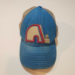Vintage Quebec Nordiques Nhl Hockey Ccm Adjustable Hat Snapback