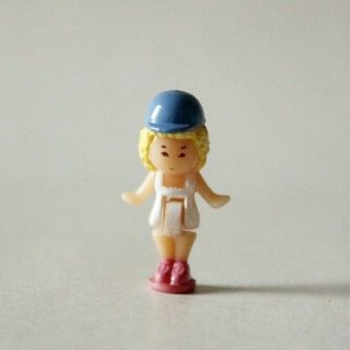 Vintage 1990 Polly Pocket Doll Figure Horse Riding Hat From Writing Case Toy Set