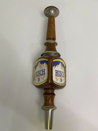 Busch Beer Tap Handle Wooden Vintage (very Rare) Euc Collector’s Item Fast Ship