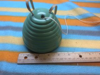 Vintage Beehive Hanging String Holder With Needle Gauge Green Made In England