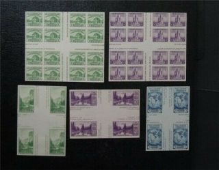Nystamps Us Block Stamp 766 - 770 Block W.  Cross Gutters $110 M14x1130