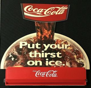 Coke Machine Topper Sign Vintage Put Your Thirst On Ice Enjoy Coca Cola Plastic