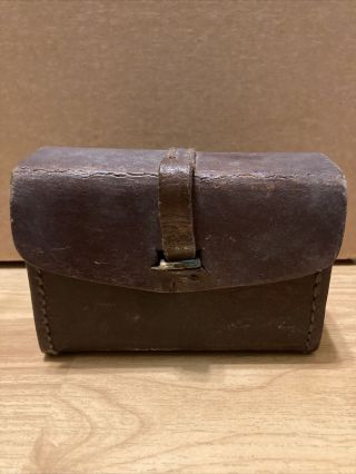 Vintage Leather Wwii Browning Bar Tool Case Box Pouch Duck Tooling Usa Antique