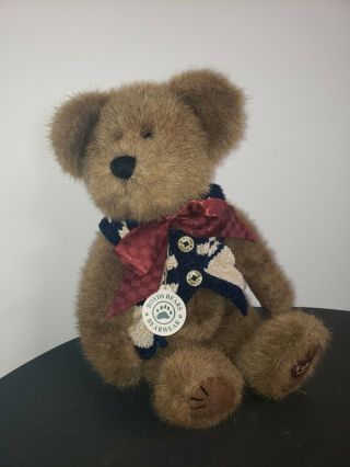 Boyds Bear 9in Collectible Teddy Bear W Winter Sweater Vest W Tags Fob 2000 Euc