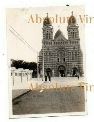 Old Photo St Joseph Catholic Cathedral Tientsin / Tianjin China Vintage C.  1930