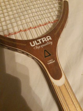 Ultra Top Quality All - Pro Medium Vintage Wood Tennis Racquet 4 - 1/2 Antique