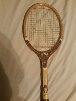 Ultra Top Quality All - pro Medium Vintage Wood Tennis Racquet 4 - 1/2 antique 2