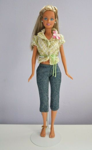 Fashion Fever Clothes Set Barbie 2004 Tweed Shirt Capri Jeans Pants No Doll