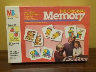 Vintage 1986 The Memory Matching Game Complete - Red Tray 4664
