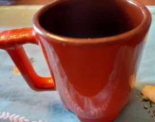 Vintage Frankoma 10 Flame Orange Mug